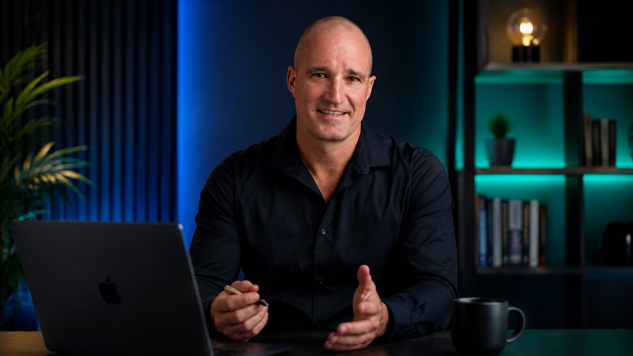Garth Wilby at his desk ready for a strategy call