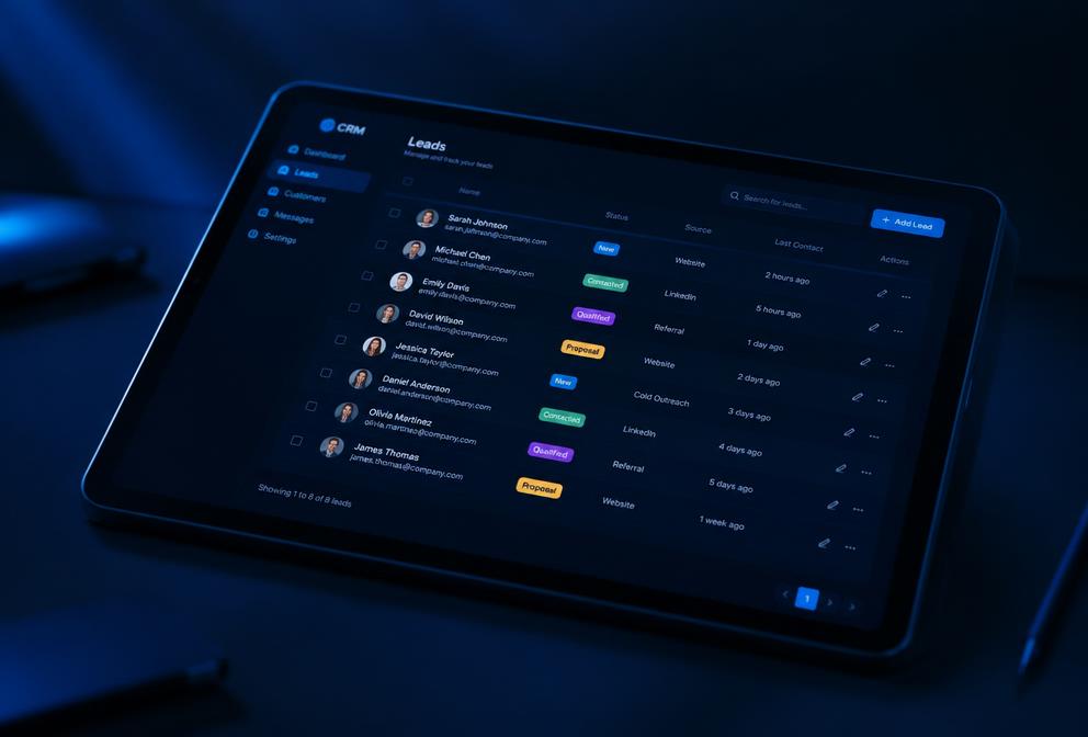 Custom CRM example